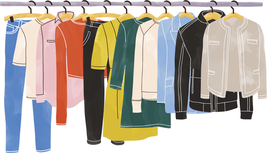 Clothes Hanging on Hangers